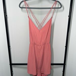 SHEIN Pink Strappy Jumpsuit